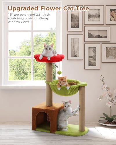 MUTTROS 35" Flower Cat Tree for Kittens