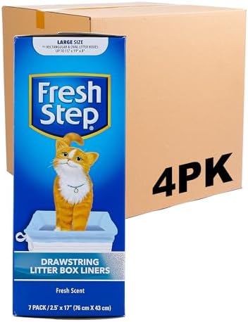 Fresh Step Drawstring Cat Litter Liners, 2.5 ft x 17 in