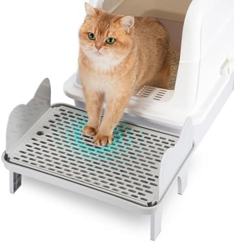 Uross Cat Litter Box Step, Extra Large Litter Box Ramp/Stairs