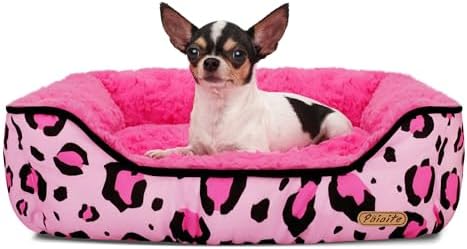 Rectangle Washable Dog Bed for Large, Medium & Small Dogs – Soft Calming Puppy