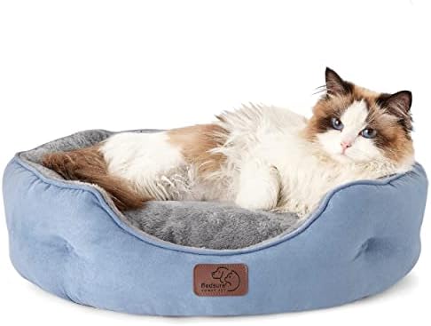 Bedsure Small Dog Bed Washable, Round Cat Beds