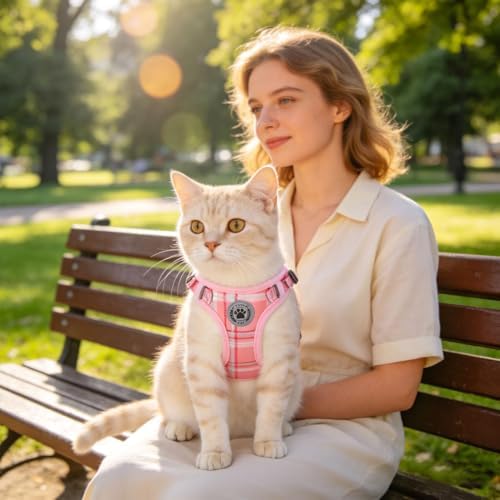 BEAUTYZOO Cat Harness and Leash Set, Escape Proof and Adjustable