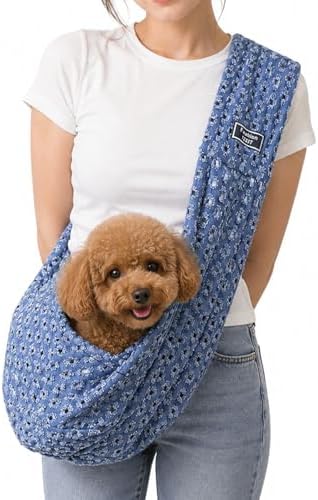 Small Pet Sling Carrier Breathable Texture