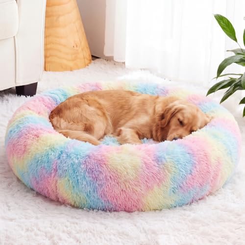WNPETHOME Large Round Calming Dog Bed Cat Bed