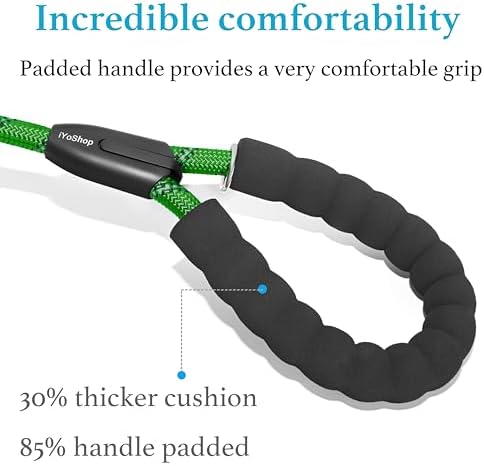 iYoShop Double Dog Leash, 360° Swivel, No Tangle