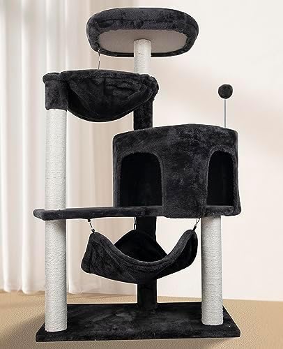 YUNIQUE Cat Tree with Cat Condo and Big Hammock