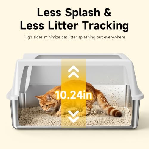 XL Open Top Stainless Steel Litter Box