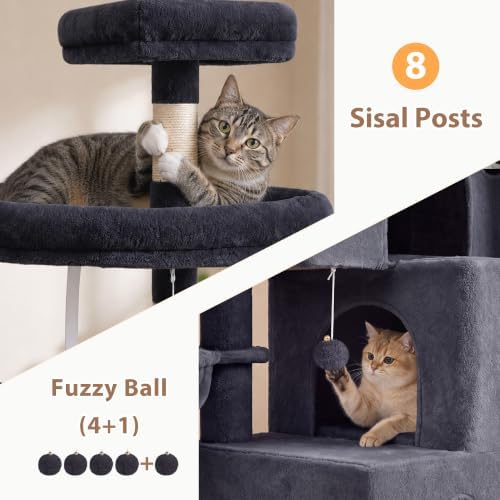 Gitelsnour 78.7'' Cat Tree Tower, 4 Cat Condos