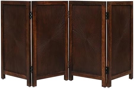 Freestanding Pet Gate, 4-Panel Folding, 56x28 in
