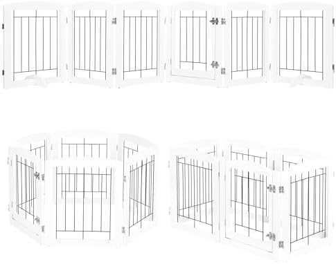 PAWLAND 6 Panels Dog Gate Indoor