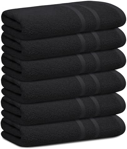 Looperry 6 Pack Small Bath Towel Set