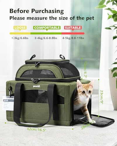 Pecute Expandable Airline Approved Pet Carrier