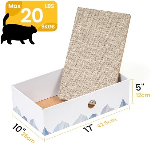 Conlun Cat Scratcher Box, Cardboard Pad, Bed