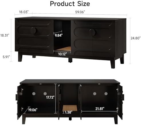ONBRILL 59" Cat Litter Box Enclosure