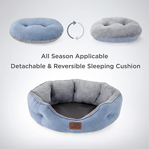 Bedsure Small Dog Bed Washable, Round Cat Beds