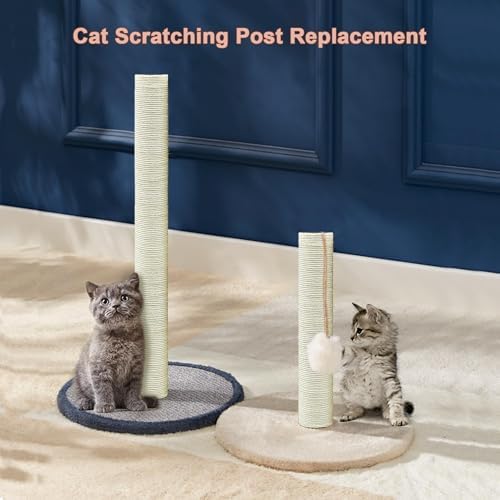 4 PCS Cat Tree Replacement Post, 15.7in & 7.9in M8 Scratching Refill Pole