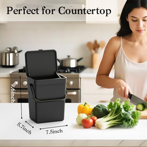 LALASTAR Countertop Compost Bin, Hanging Small Trash Can