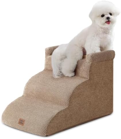 EHEYCIGA 3-Step Curved Dog Stairs