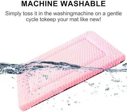 Dog Bed Mat, Reversible & Ultra Soft Kennel Pad-Machine Washable Pet Bed