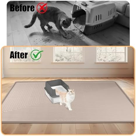 Silicone Cat Litter Mat 50" x 36" Cat Mat