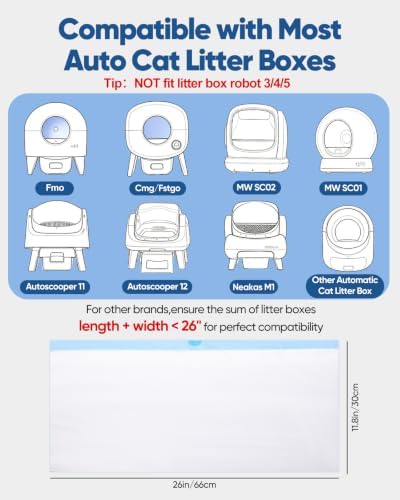 150 Count Drawstring Cat Litter Bags