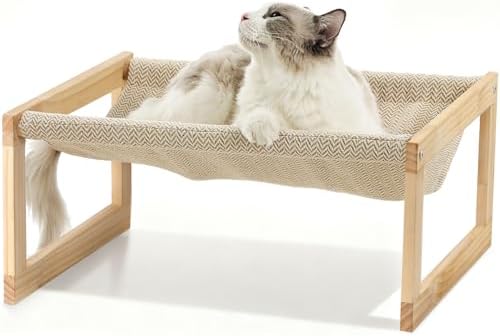 FUKUMARU Large Cat Hammock, Raised Dog Bed