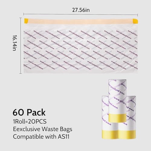 60 Count Automatic Cat Litter Box Liners