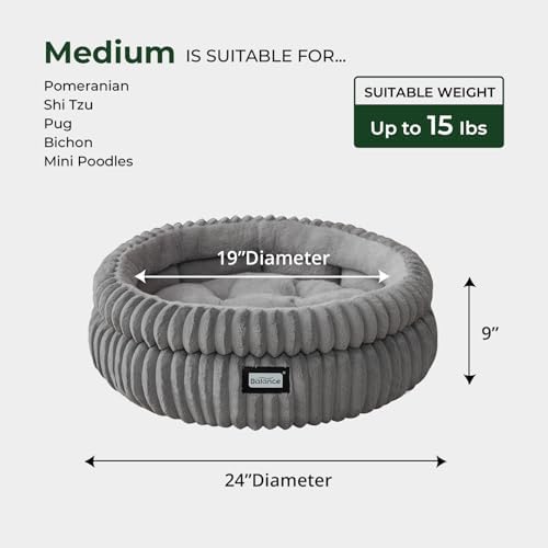 BALANCE Cat Bed Kitten Bed, Washable Round Cat Beds