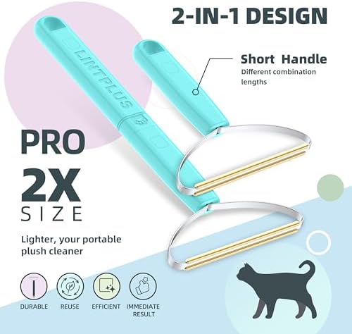 Pro Plus Adjustable-Length LINTPLUS Pet Hair Remover – Compact & Extended