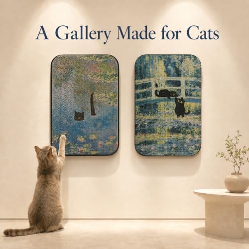 2 Pack Cat Wall Scratcher, Art Cat Scratching Board