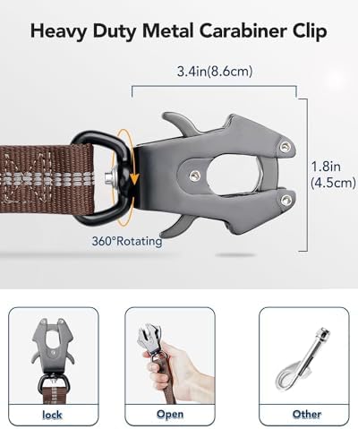 Joytale Tactical Bungee Dog Leash, Shock Absorbing No Pull