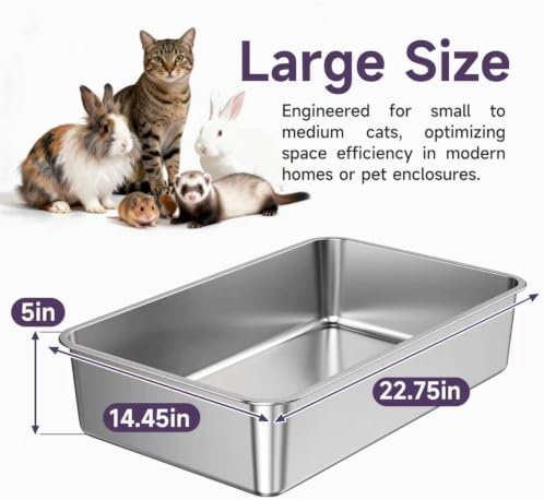 Stainless Steel Cat Litter Box