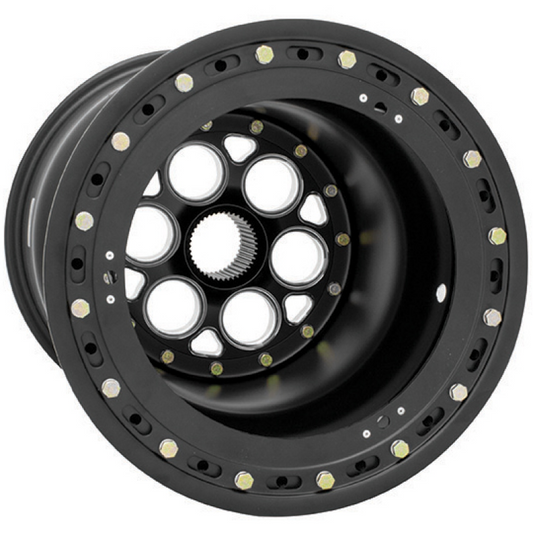 Weld Magnum Sprint 15x17/42-Spline/8 BS-Black Center-Black Shell-DBL Knurled-Black Cover Wheel