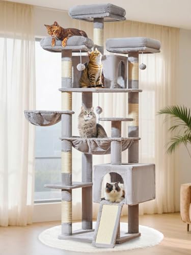 Taoqimiao Tall Cat Tree, 76In XL Cat Tower