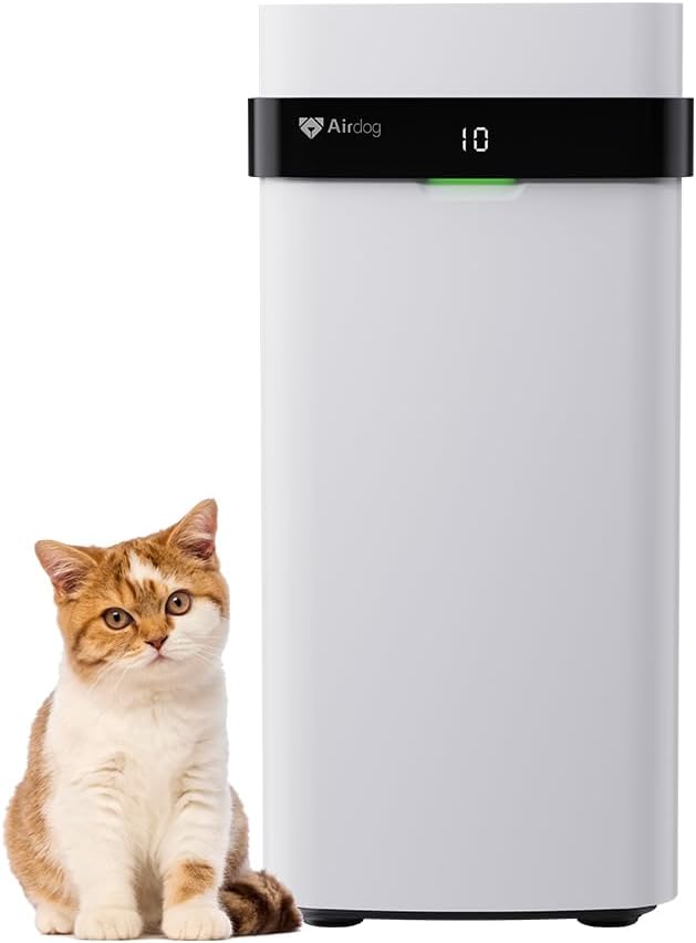 Airdog X5 Pet Air Purifier – TPA Technology Up to 20X More Effective than HEPA, Ideal for Rooms Up to 1614 sqft - Washable Filter and Whisper Quiet