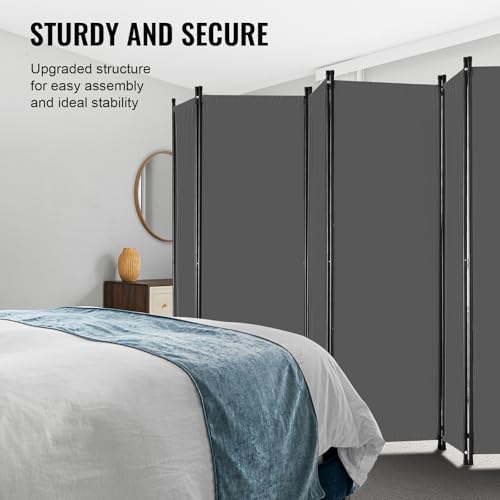VEVOR Room Divider, 6 Panel Room Divider, Folding Privacy Screen and Portable