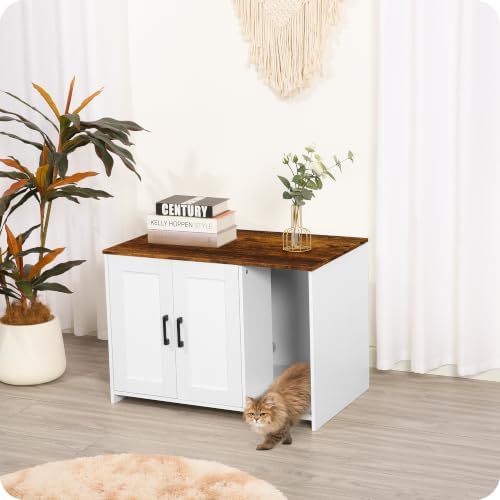 DWANTON Cat Litter Box Enclosure,