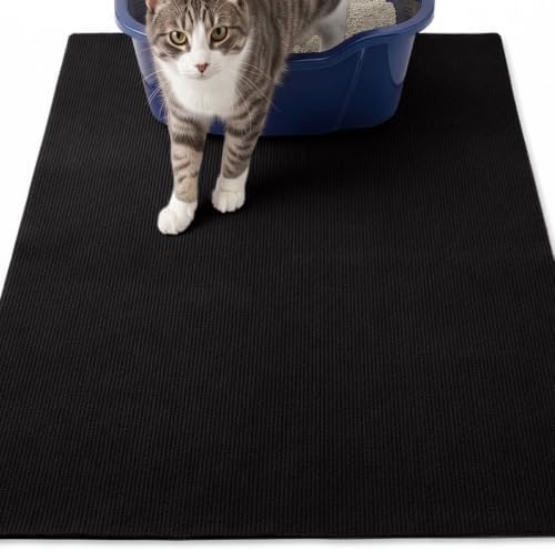 GORILLA GRIP Cat Litter Box Mat, Soft Felt Scatter Catcher