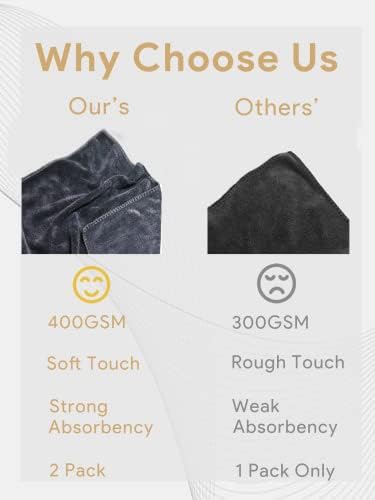 Dog Towel Pet Towel 2 Pack 16"x31" Grey Quick Drying