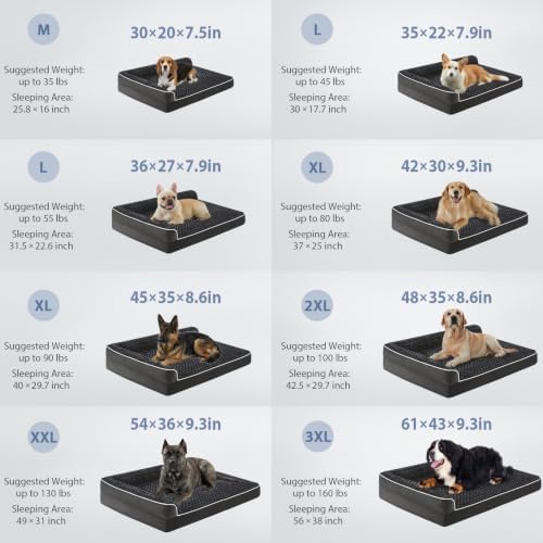 BFPETHOME Orthopedic Washable Dog Bed, Sleeping Couch
