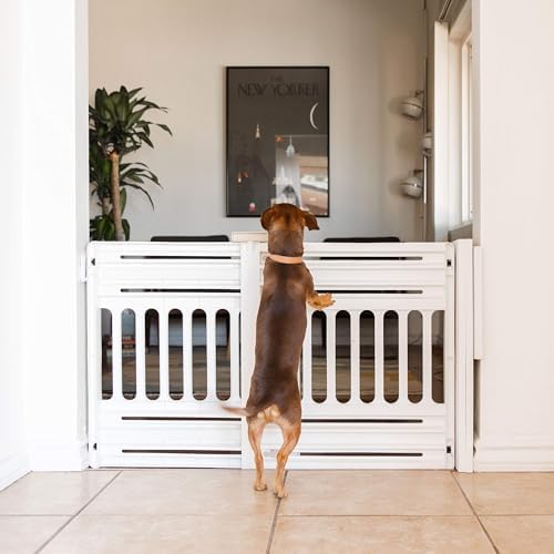 IRIS USA Pet Gate, Adjustable Width