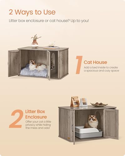 Feandrea Double Cat Litter Box Enclosure
