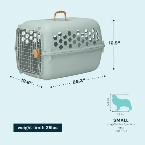 SportPet 26” Small Front Load Hard Sided Pet Carrier Kennel – Easy Access