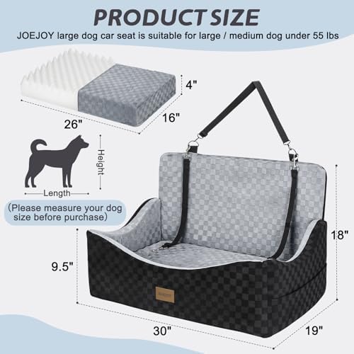 JOEJOY Dog Car Seat for Medium/Large Dogs