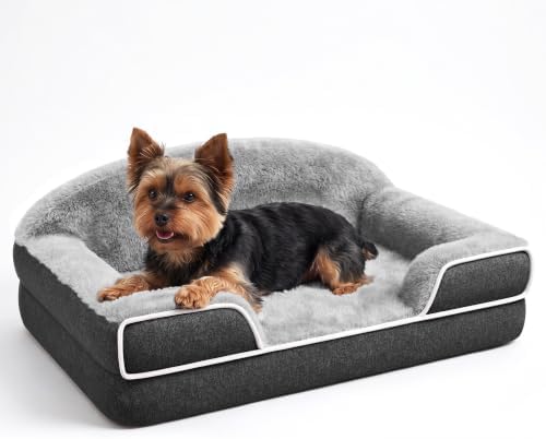 Orthopedic Dog Bed for Small & Medium Dogs, Washable Pet Couch Bed