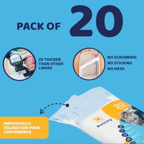 Pettiny 20 Cat Litter Box Liners