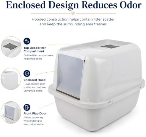 Giant Hooded Cat Litter Box 24", Enclosed