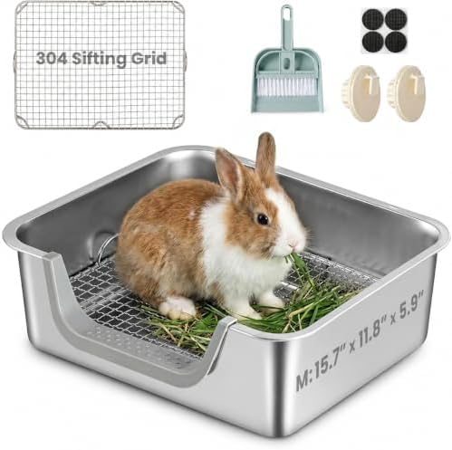 Rabbit Litter Box, Extra Large Bunny Litter Box