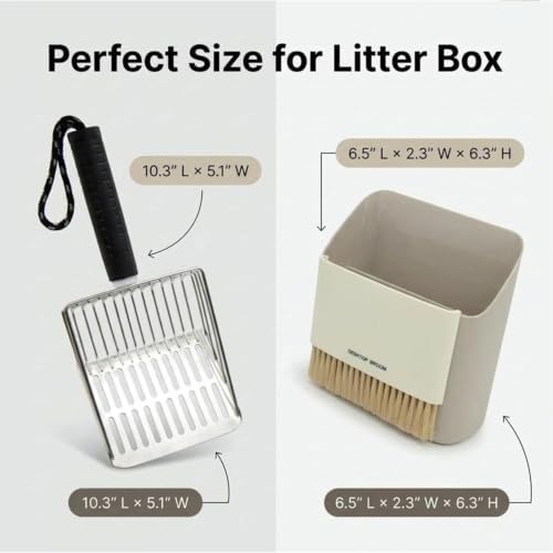 5 Pack Stainless Steel Cat Litter Scoop