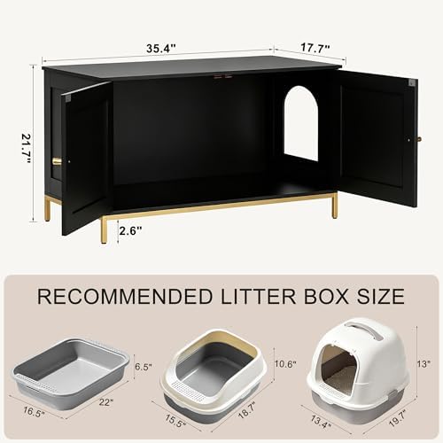 Homhedy 35.4" L Cat Litter Box Enclosure